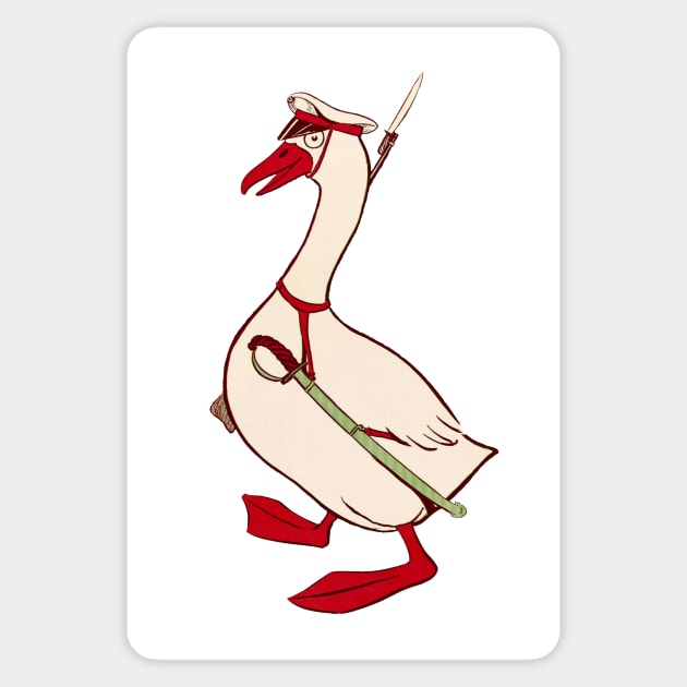 Goose-Stepping Goose Sticker by alexp01